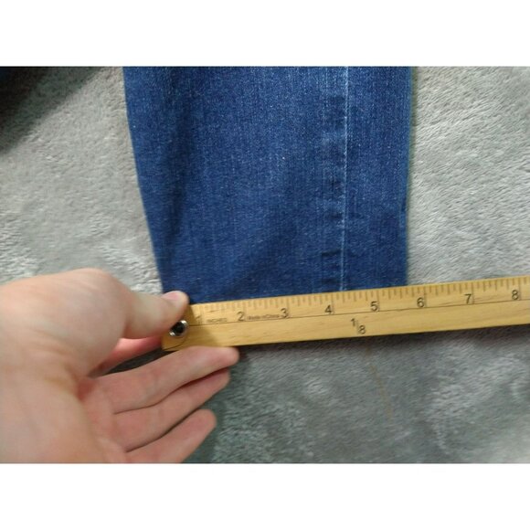 True Religion Jeans Womens 26 Blue Denim Julie Dark Wash Low Rise Stretch - Picture 6 of 10